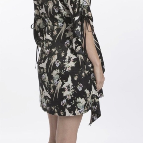 Floral Bird Print silk robe - Picture 5 of 7
